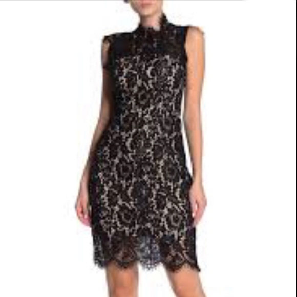 One One Six Lace Scalloped Hem Sleeveless Dress - Picture 1 of 10